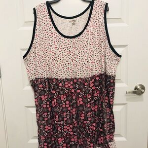 Cute🌺 Summer NIGHTGOWN short, sleeveless~Cool & Soft cotton~size 4X!